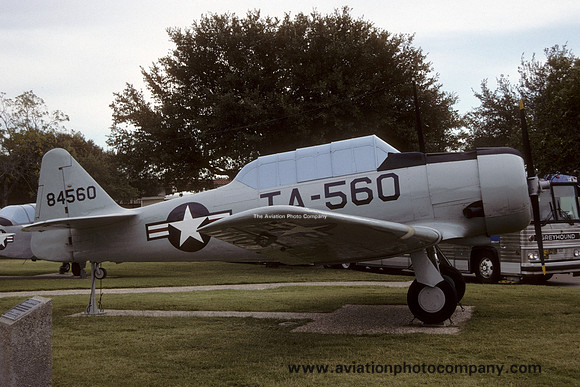 USAF North American T-6G Texan 44-84560 displayed at Randolph AFB (1988)