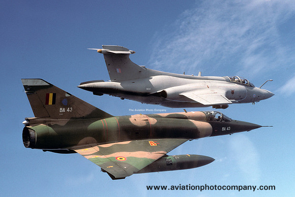 Belgian Air Force Dassault Mirage 5BA BA-43 and RAF 12 Squadron Blackburn Buccaneer S.2 XN543 (1991)