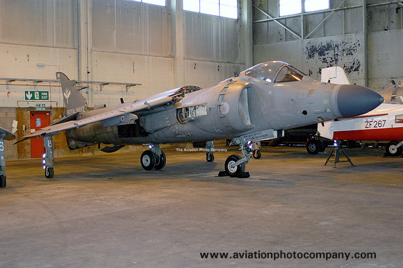 Royal Navy BAe Sea Harrier F/A.2 ZD579 stored at RAF Shawbury (2006)