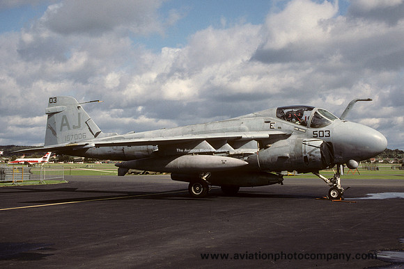 US Navy VA-35 Grumman A-6E Intruder 157006/AJ-503 at RAF Abingdon (1988)