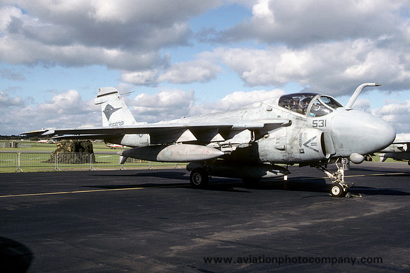 US Navy VA-36 Grumman A-6E Intruder 155632/AJ-531 at RAF Abingdon (1988)