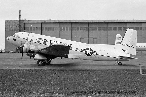 US Navy Keflavik Douglas C-117D 17191 at Keflavik (1977)