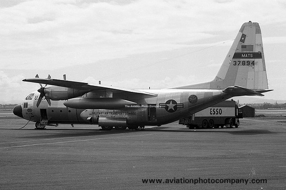 USAF MATS 1611 ATW Lockheed C-130A Hercules 63-7894 at Prestwick