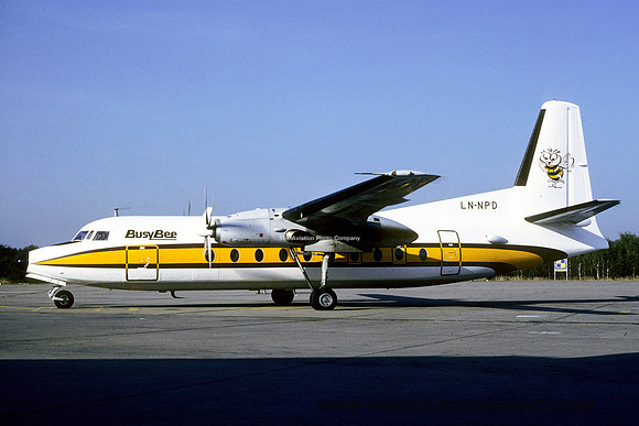 Busy Bee Fokker F-27-100 Friendship LN-NPD (1986)