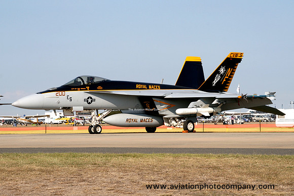 US Navy VFA-27 McDonnell Douglas F/A-18E Super Hornet 165860/NF-200 at Avalon (2007)