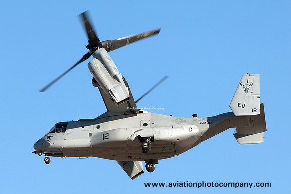 US Marines VMM-261 Bell-Boeing MV-22B Osprey 168611/EM-12 at MCAS Yuma (2016)