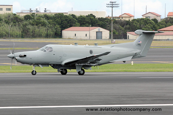 USAF Pilatus U-28A Draco 07-0711 at Lajes (2017)