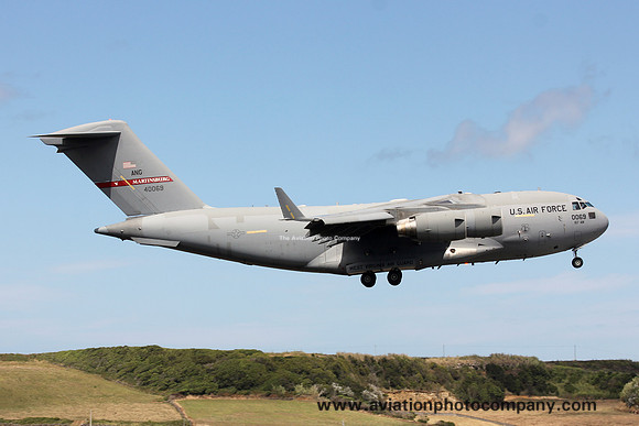 USAF West Virginia ANG 167 AS McDonnell Douglas C-17A Globemaster 94-0069 at Lajes (2017)