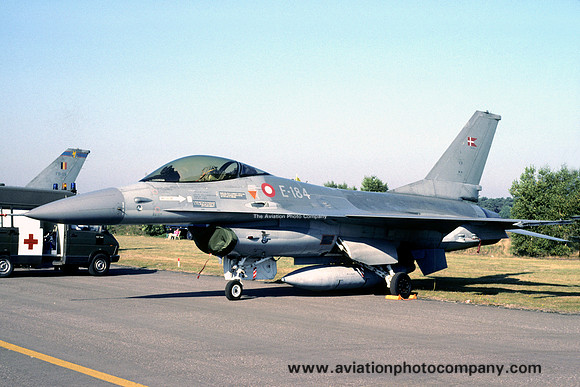 Danish Air Force Esk 723 GD F-16A Fighting Falcon E-184 (1991)