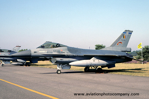 Belgian Air Force 2 Wing 1 Sml GD F-16A Fighting Falcon FA-100 (1991)
