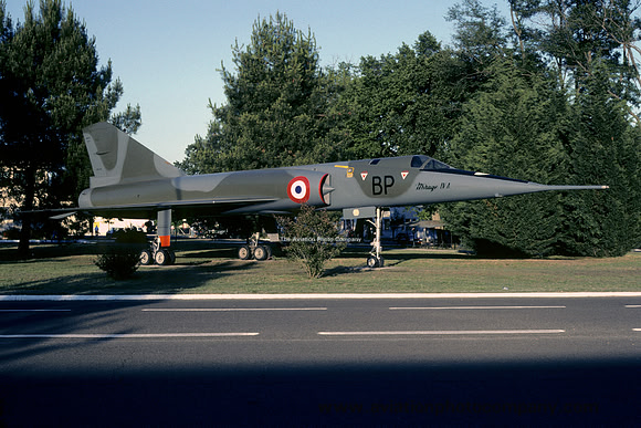 French Air Force Dassault Mirage 4A 43/BP displayed at Mont de Marsan (1991)