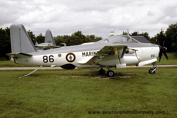 French Navy 4F Breguet Alize 86 displayed at Lann (1991)