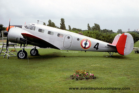 French Navy Beech C-45 85104 displayed at Lann (1991)