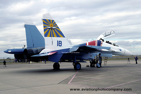 Soviet Air Force Russian Knights Sukhoi Su-27UB 18 (1991)