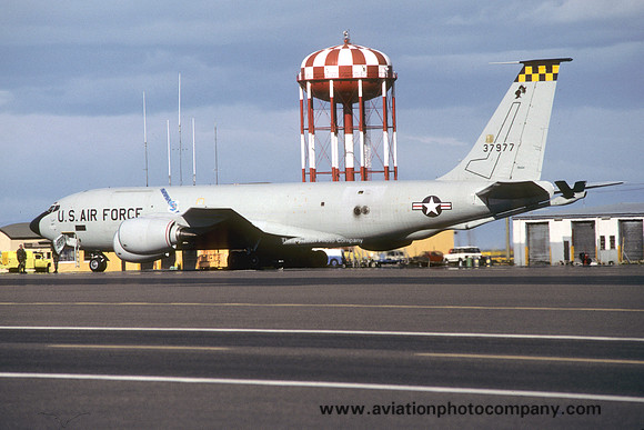 USAF 19 ARW Boeing KC-135R Stratotanker 63-7977 at Keflavik (1988)