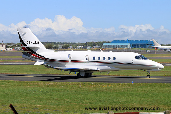 Netjets Cessna 680A Citation Latitude CS-LAU at Prestwick (2017)