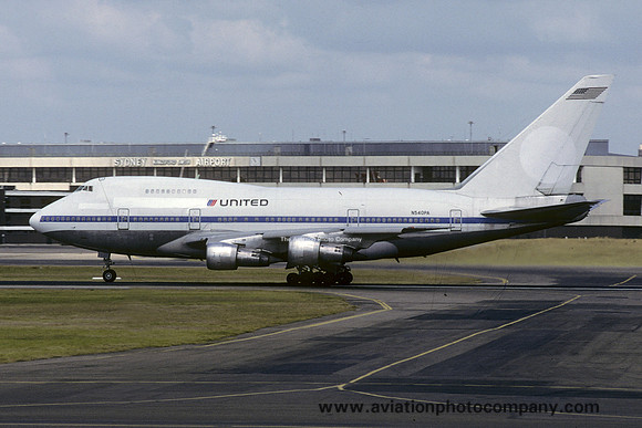 United Airlines Boeing 747SP N540PA at Sydney IAP (1986)
