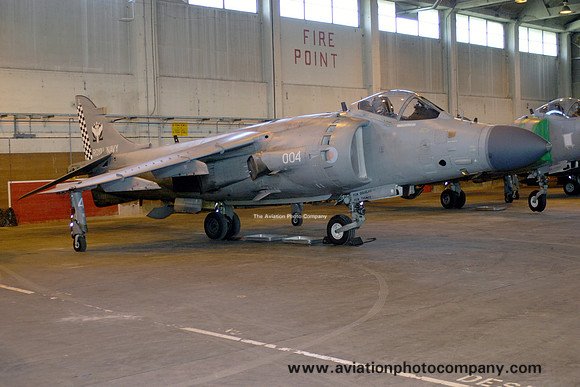 Royal Navy BAE Sea Harrier F/A.2 ZH803/L004 stored at RAF Shawbury (2006)