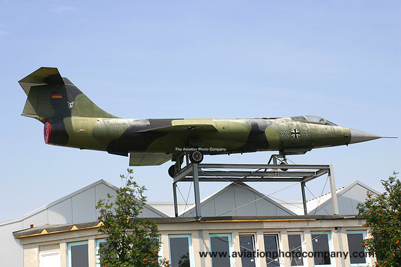 German Air Force Lockheed F-104G Starfighter 22+65 displayed at Norvenich (2006)
