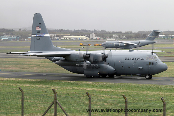 USAF Kentucky ANG 165 AS Lockheed C-130H Hercules 91-1238 at Prestwick (2017)