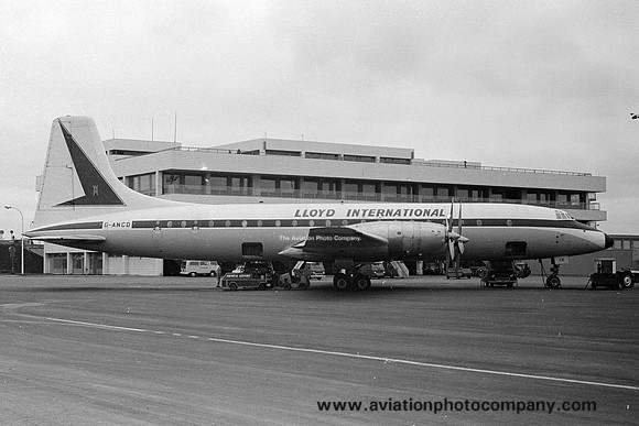 Lloyd International Bristol Britannia G-ANCD at Newcastle (1971)