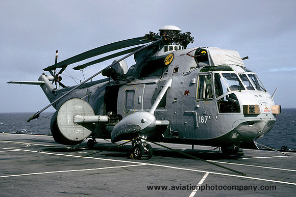 Royal Navy 849 Squadron Westland Sea King AEW.2 XV697/N187 on board HMS Invincible (1998)