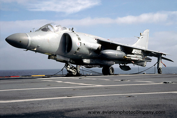 Royal Navy 800 Squadron BAe Sea Harrier F/A.2 XZ494/128 on board HMS Invincible (1998)