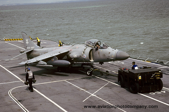 Royal Navy 800 Squadron BAe Sea Harrier F/A.2 ZA175/126 on board HMS Invincible (1998)