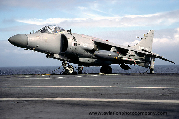 Royal Navy 800 Squadron BAe Sea Harrier F/A.2 ZE693/127 on board HMS Invincible (1998)