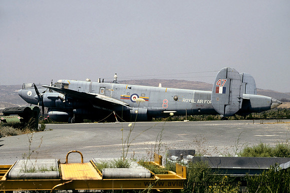 RAF 8 Squadron Avro Shackleton AEW.2 WL747 stored at Paphos (1998)