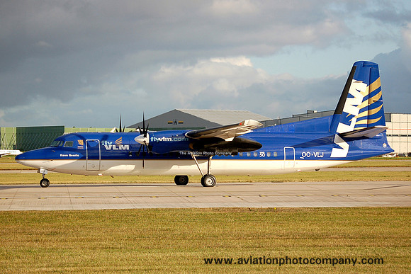 VLM Airlines Fokker F-50 OO-VLJ at Manchester (2006)