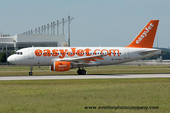 easyJet Switzerland Airbus A319-111 HB-JYF at Munich (2017)