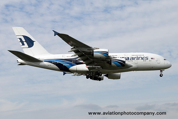 Malaysia Airlines Airbus A380-841 9M-MNA at London Heathrow (2015)