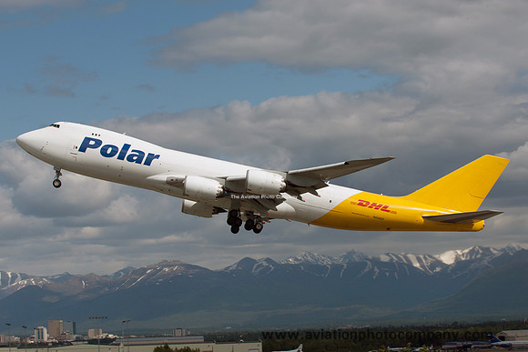 Polar Air Cargo/DHL Boeing 747-87UF N858GT at Anchorage (2016)