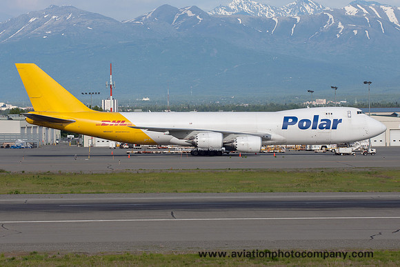 Polar Air Cargo/DHL Boeing 747-87UF N853GT at Anchorage (2016)