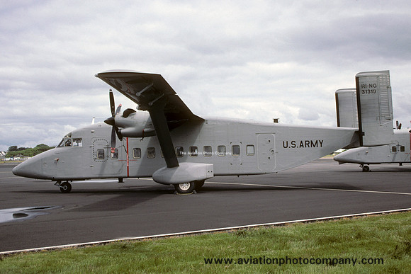 US Army Rhode Island ArNG Short C-23B+ Sherpa 93-1319 at Prestwick (2001)