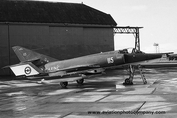 French Navy 16F Dassault Etendard 4P 115 at RAF Lossiemouth (1977)