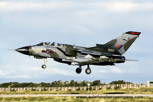 RAF 617 Squadron Panavia Tornado GR.1 ZA411/AJ-S at RAF Lossiemouth (1998)
