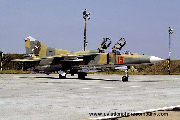 Hungarian Air Force Mikoyan MiG-23UM 15 (1991)