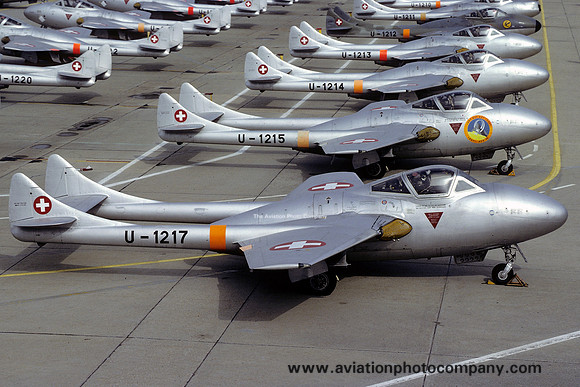 Swiss Air Force De Havilland Vampire T.55 U-1217 (1991)