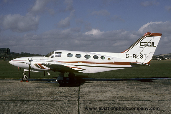 Cecil Aviation Ltd Cessna 421C Golden Eagle III G-BLST at Shoreham (1986)