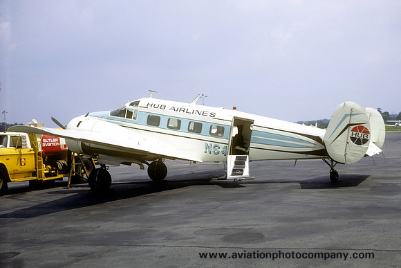 Hub Airlines Beech Model 18 N64?? (1968)