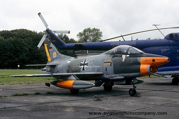 German Air Force FIAT G-91R 99+12 displayed at Uetersen (1991)
