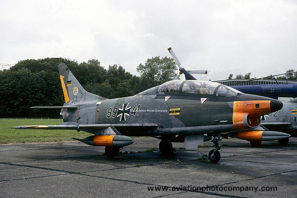 German Air Force FIAT G-91T 99+41 displayed at Uetersen (1991)
