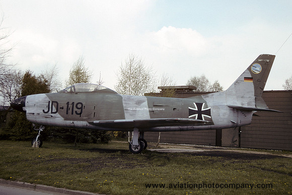 German Air Force JG74 North American F-86K Sabre JD+119 displayed Neuberg (1991)