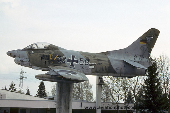 German Air Force FIAT G-91R 32+56 displayed Neu-Ulm (1991)