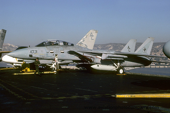 US Navy VF-14 Grumman F-14A Tomcat 159016/AC-103 on board USS John F. Kennedy (1988)