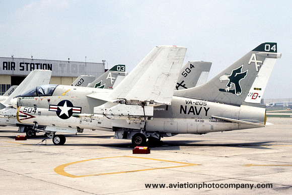 US Navy VA-205 LTV A-7B Corsair 154381/AF-504 (1979)