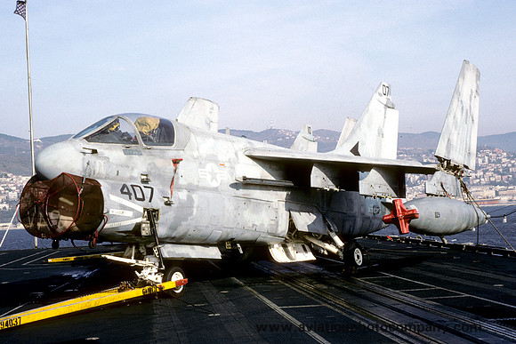 US Navy VA-81 LTV A-7E Corsair 160560/AA-407 on board USS America (1986)