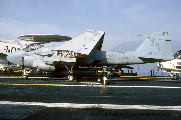 US Navy VA-145 Grumman A-6E Intruder 155711/NE-506 on board USS Ranger (1986)